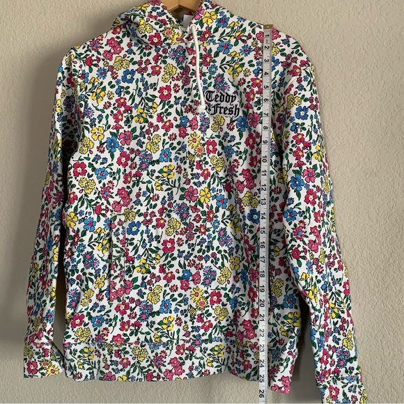 Teddy Fresh Grandma Floral Flower Print Cotton Pullover Hoodie Unisex Size Small - Picture 2 of 10